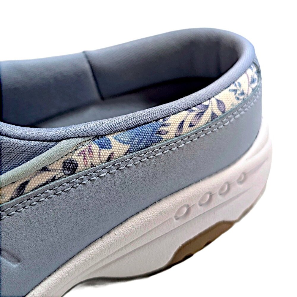 Easy Spirit Traveltime Mules 9M • Light Blue Floral Slip-On Comfort Walking Shoe - Picture 7 of 7